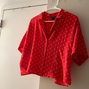 Monki Cropped Shirt